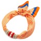 Šátek s bižuterií Letuška - oranžovo-bílý BI - 2