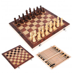 Gaira® Šachy dřevěné 3v1 24x24cm Gaira® - 1